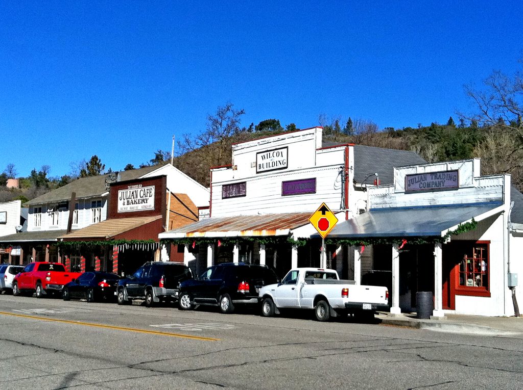 Downtown Julian CA shops street view